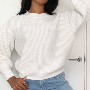 NWOT ASOS Design Fluffy White Sweater